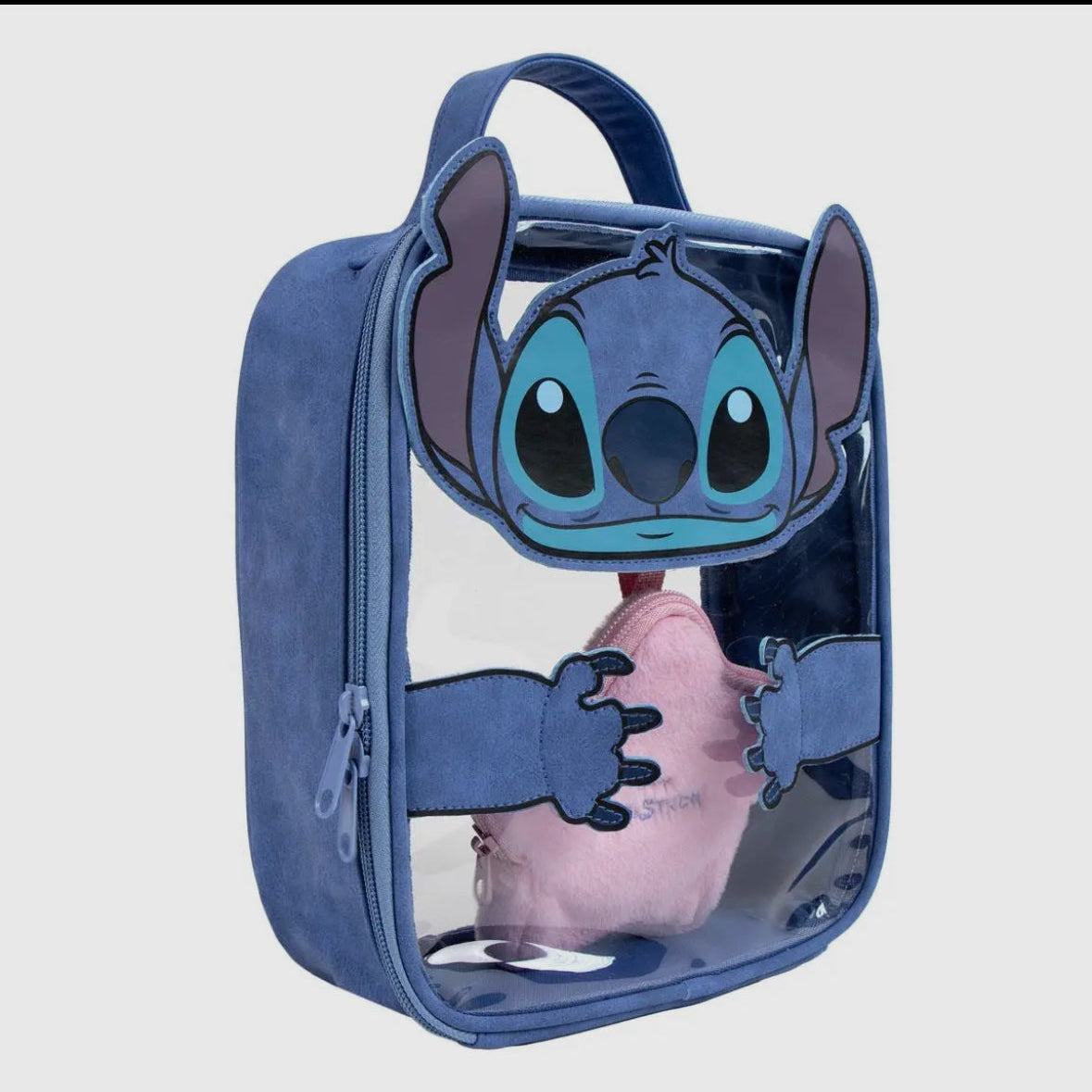 Trousse de voyage Stitch transparente – Collection Disney tropicale